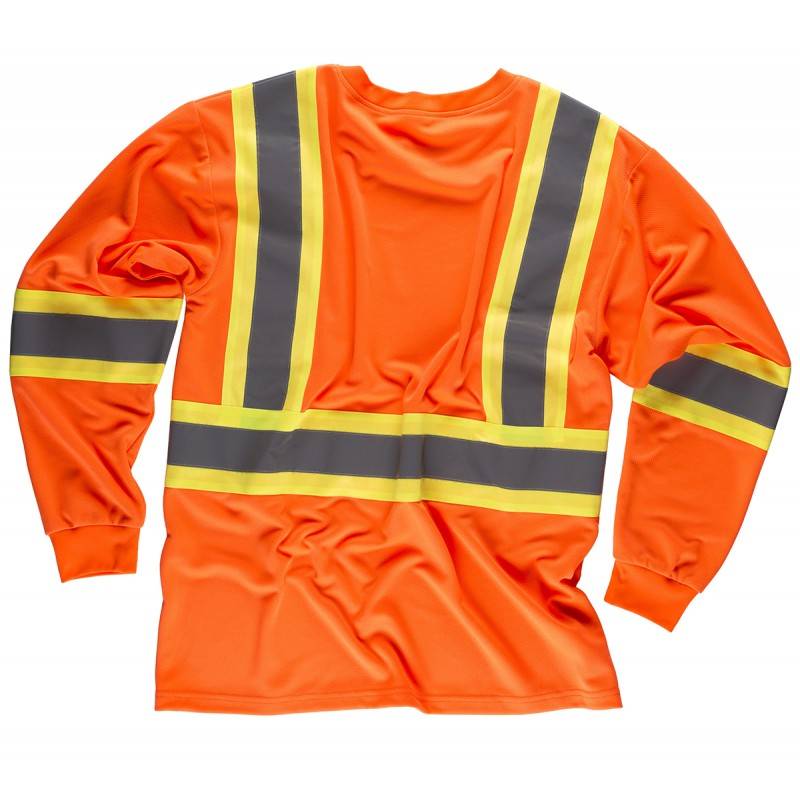 Camiseta manga larga reflectante y fluorescente