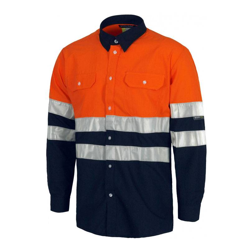 Camisa combinada alta visibilidad con reflectante C3813
