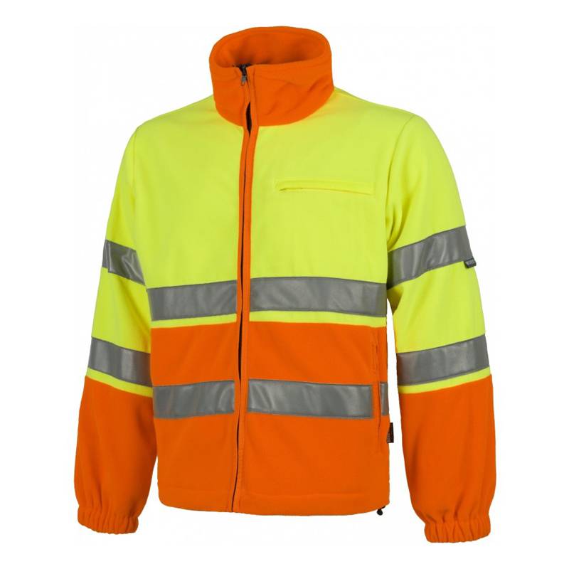 Chaqueta polar bicolor con reflectante