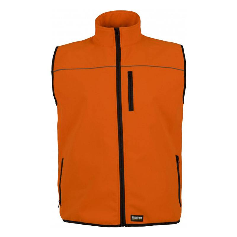Chaleco softshell alta visibilidad con canesús