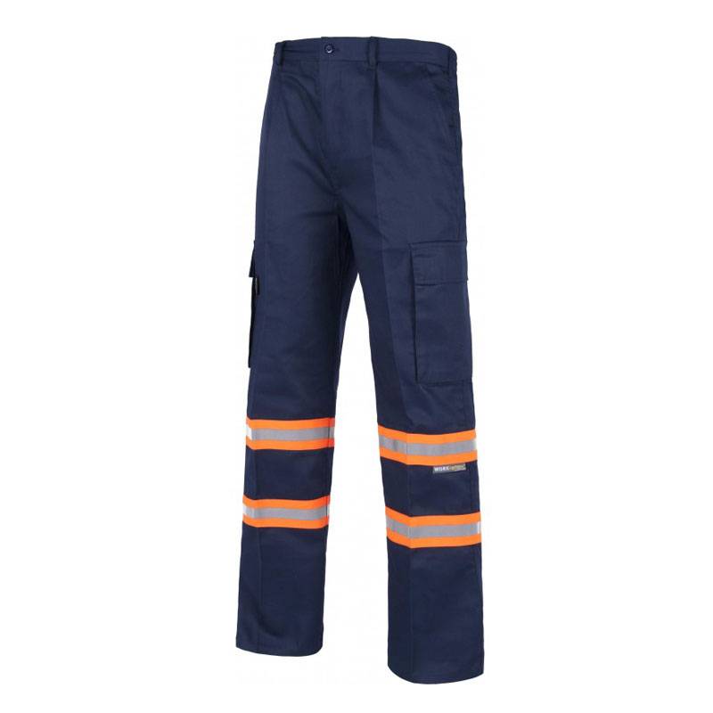 Pantalón multibolsillos con cintas reflectantes y fluorescentes