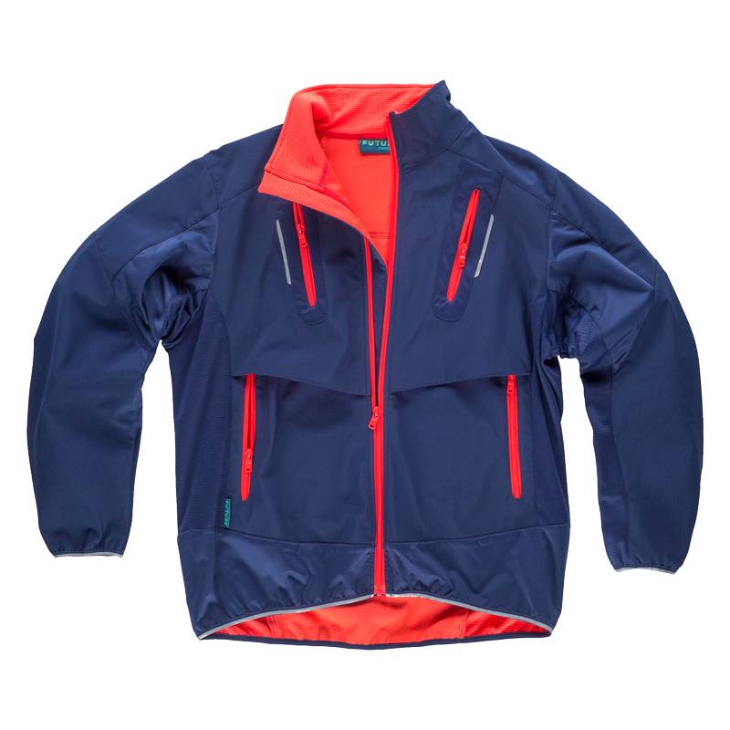 Chaqueta softshell tejido Ripstop con detalles reflectantes