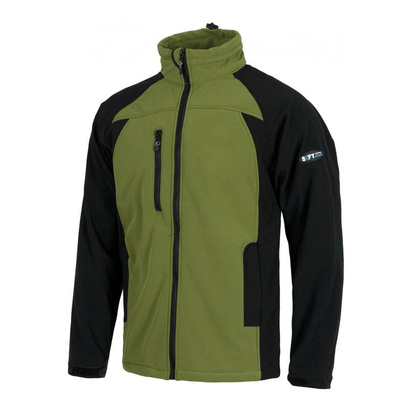 Chaqueta softshell combinada con manga ranglan