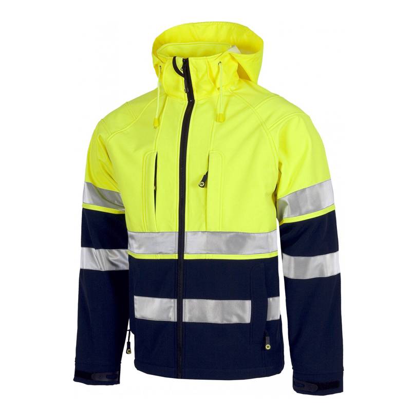 Casaco softshell de alta visibilidade com refletor