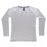 Camiseta manga larga tejido jaspeado para mujer