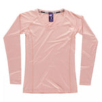 Camiseta manga larga tejido jaspeado para mujer