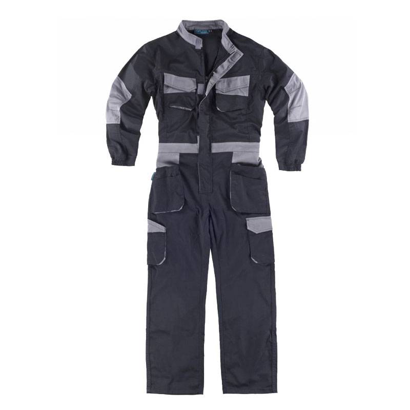 Calça de mergulho em tecido elástico com vários bolsos e design combinado