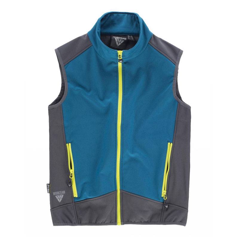 Chaleco deportivo softshell combinado