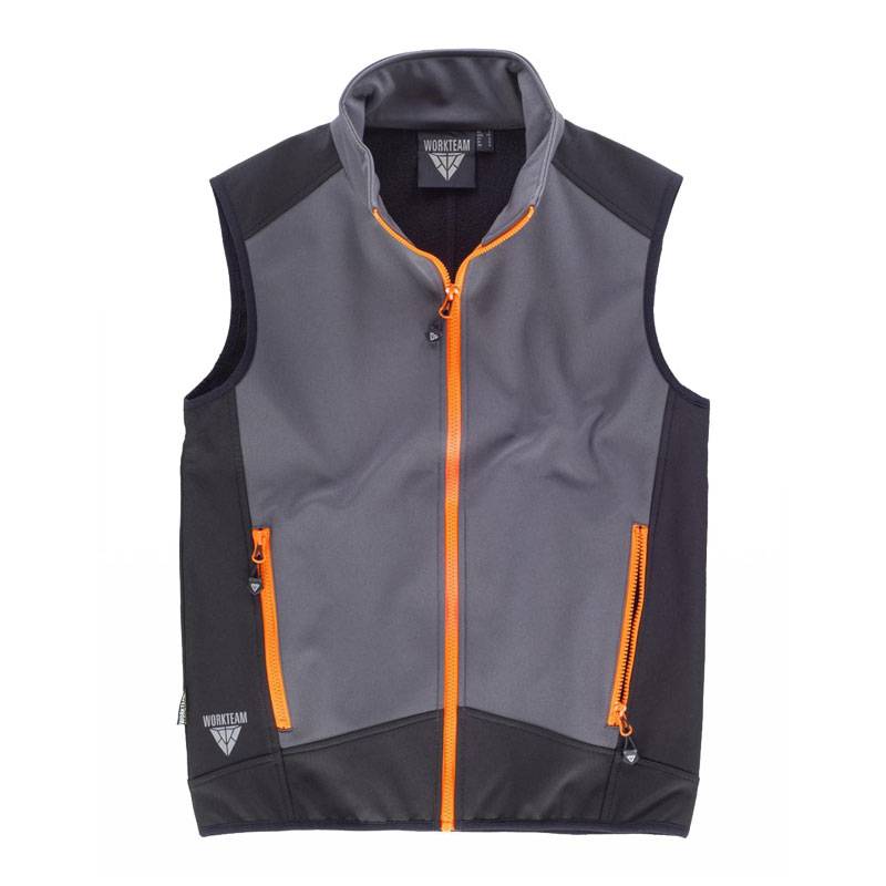 Chaleco deportivo softshell combinado