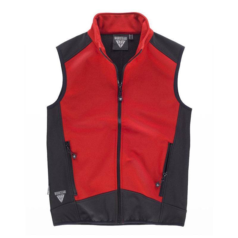 Chaleco deportivo softshell combinado