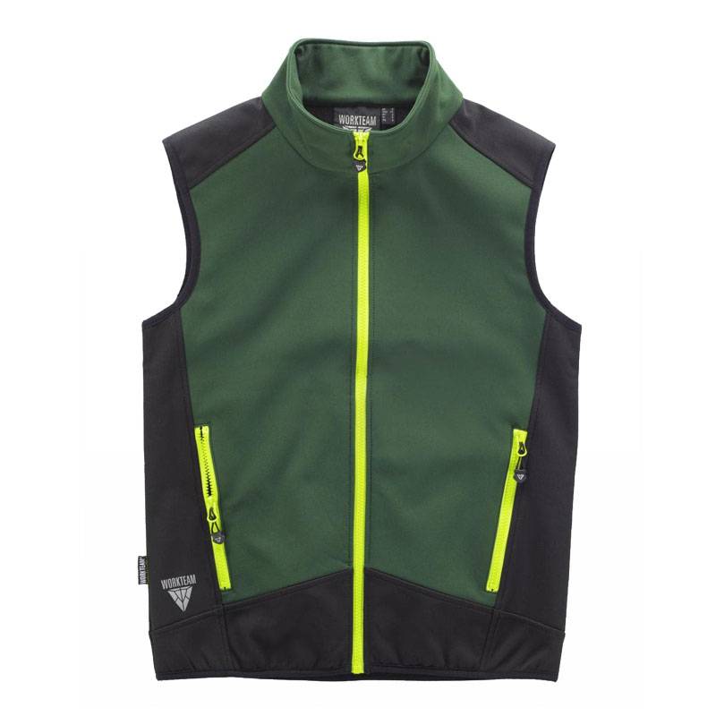 Chaleco deportivo softshell combinado