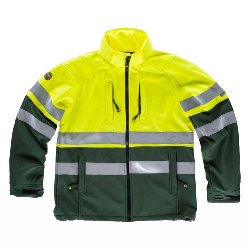 Chaqueta softshell alta visibilidad con reflectante