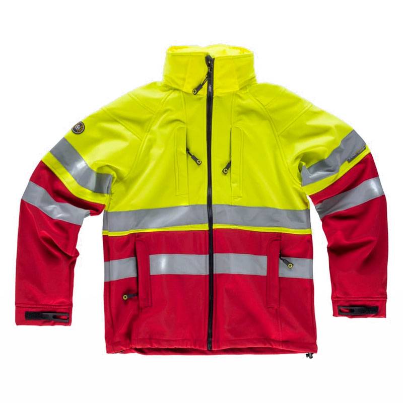 Chaqueta softshell alta visibilidad con reflectante