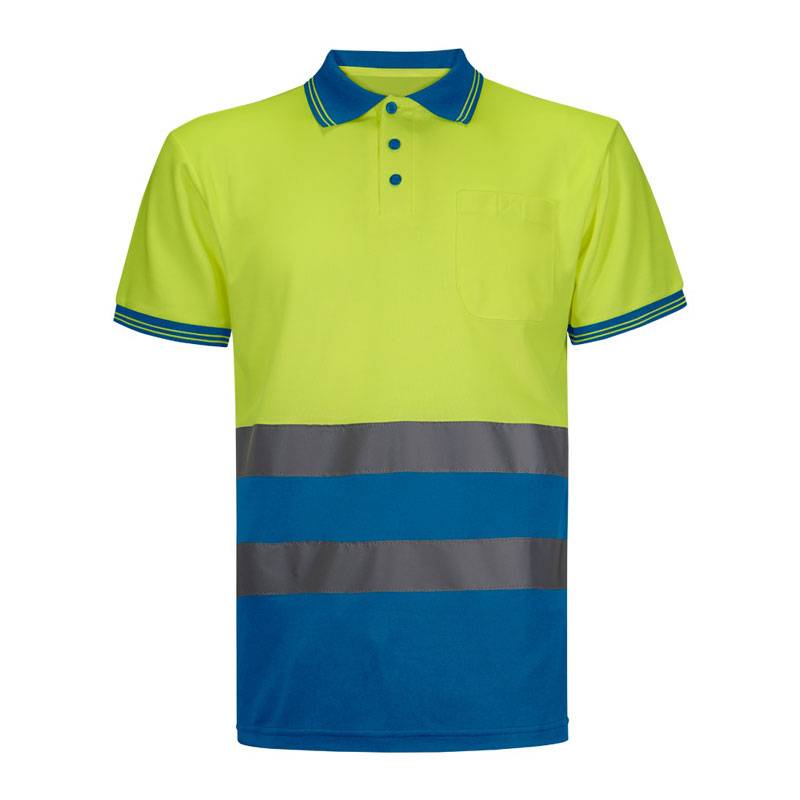 Polo manga corta combinado de alta visibilidad