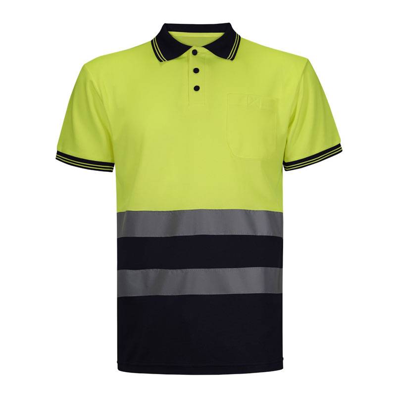 Polo manga corta combinado de alta visibilidad