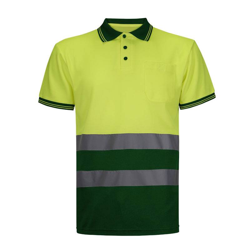 Polo manga corta combinado de alta visibilidad