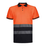 Polo manga corta combinado de alta visibilidad