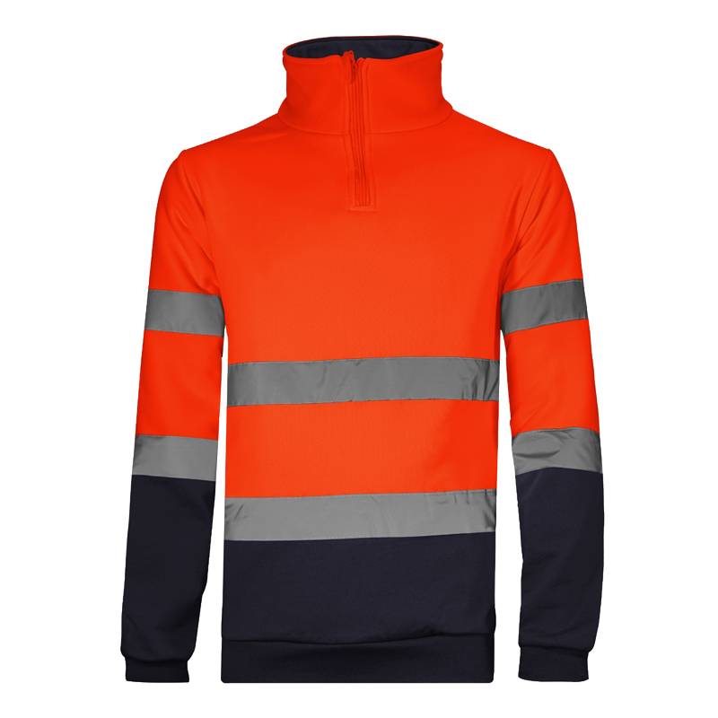 Sweatshirt com fecho de alta visibilidade