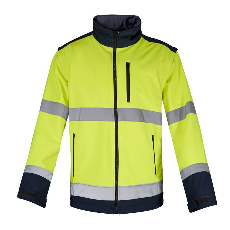 Chaqueta SoftShell desmontable en alta visibilidad
