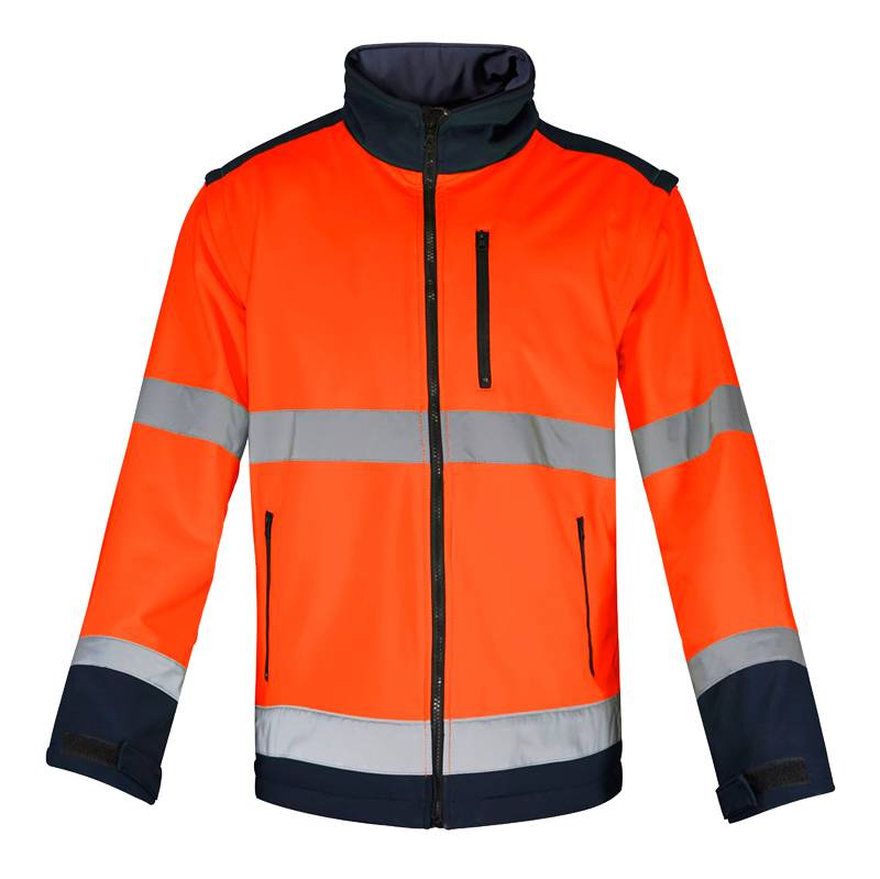 Chaqueta SoftShell desmontable en alta visibilidad