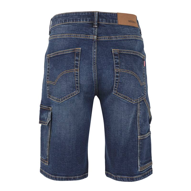 Bermuda en tejido Denim multibolsillos