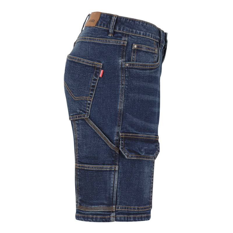 Bermudas em tecido de ganga multibolsos