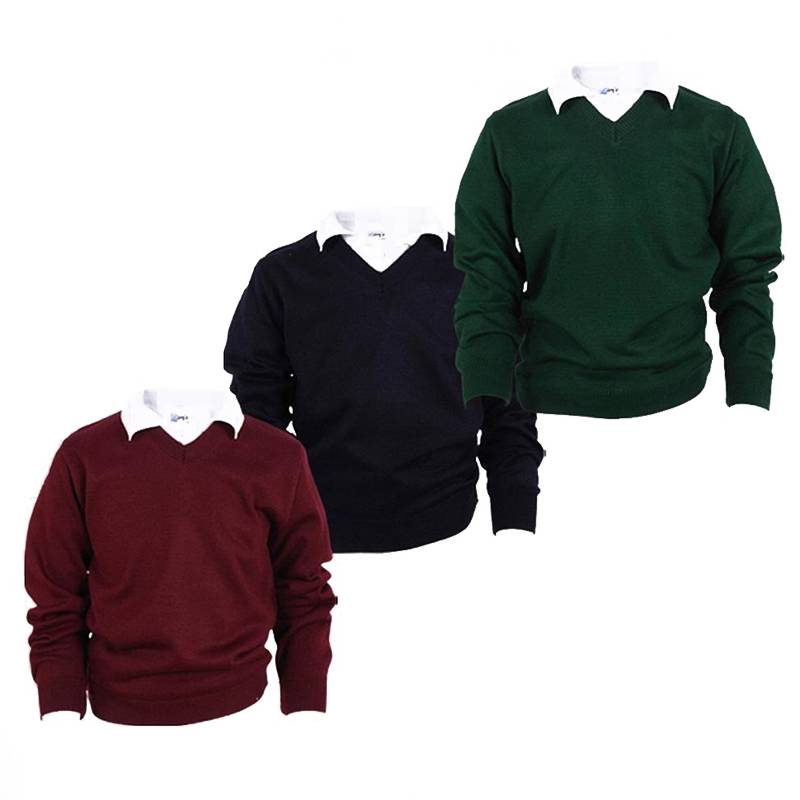 Camisola infantil unissexo com decote em V