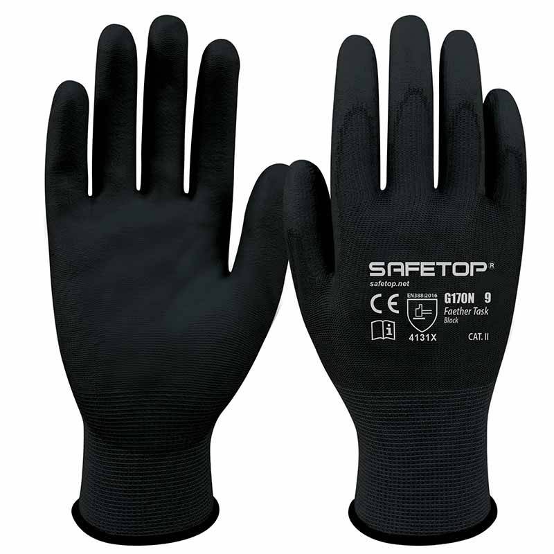 Guante de nylon y poliuretano feather task. Safetop G170 - KRNN Prove