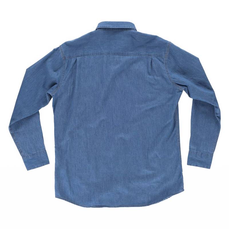 Camisa en tejido vaquero manga larga