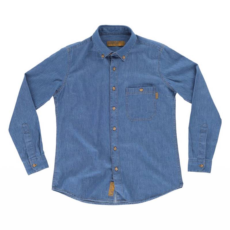 Camisa de mujer en tejido vaquero manga larga