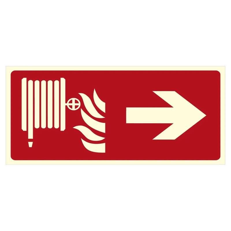 Señal BOCA DE INCENDIO Fotoluminiscente (Flecha dcha.)