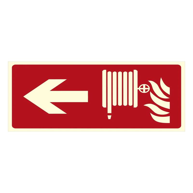 PLACA DE HIDRANTE FOTOLUMINESCENTE (SETA PARA A ESQUERDA) 
