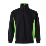 Sudadera bicolor con cuello y media cremallera 105704