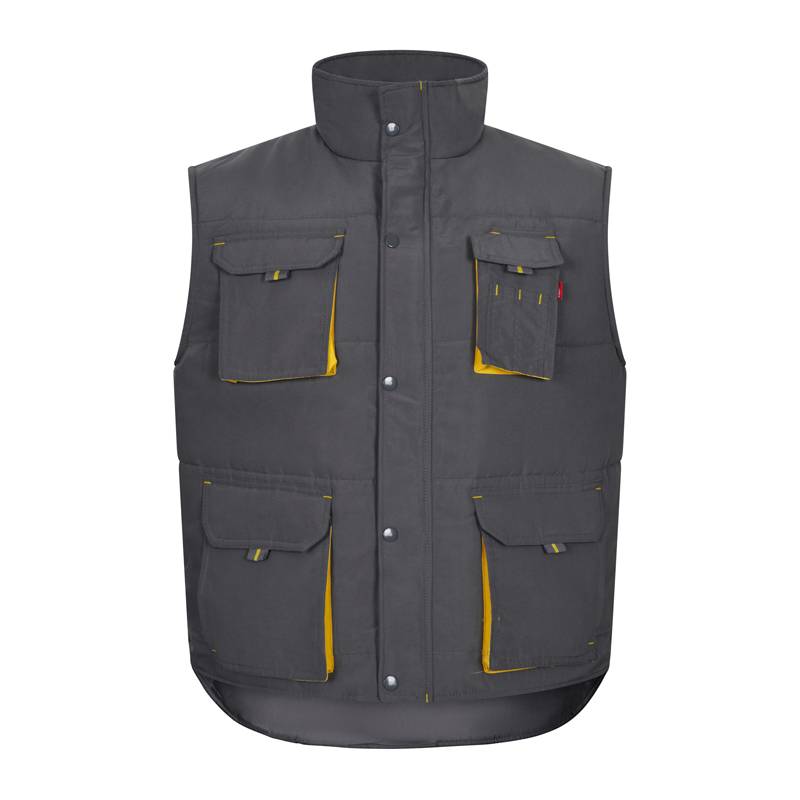 Chaleco acolchado multibolsillos bicolor