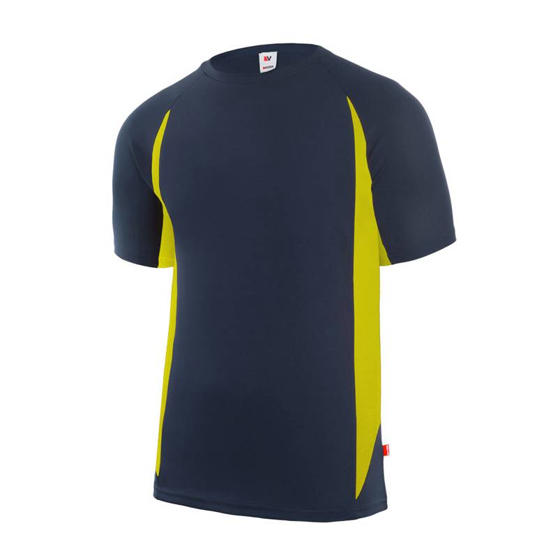 Camiseta técnica de manga corta bicolor