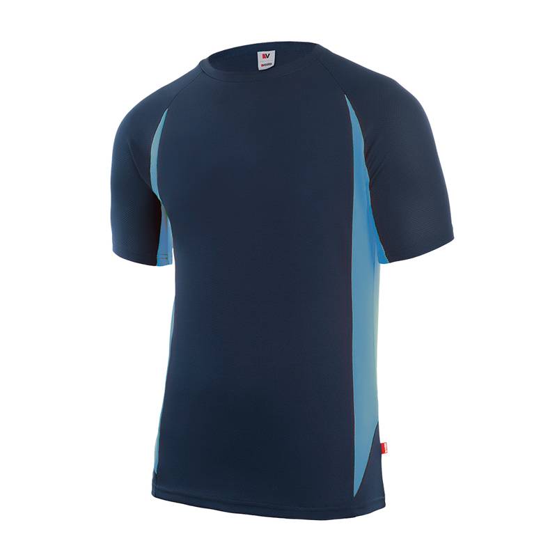 Camiseta técnica de manga corta bicolor