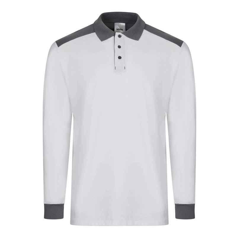 Polo bicolor manga larga Strech