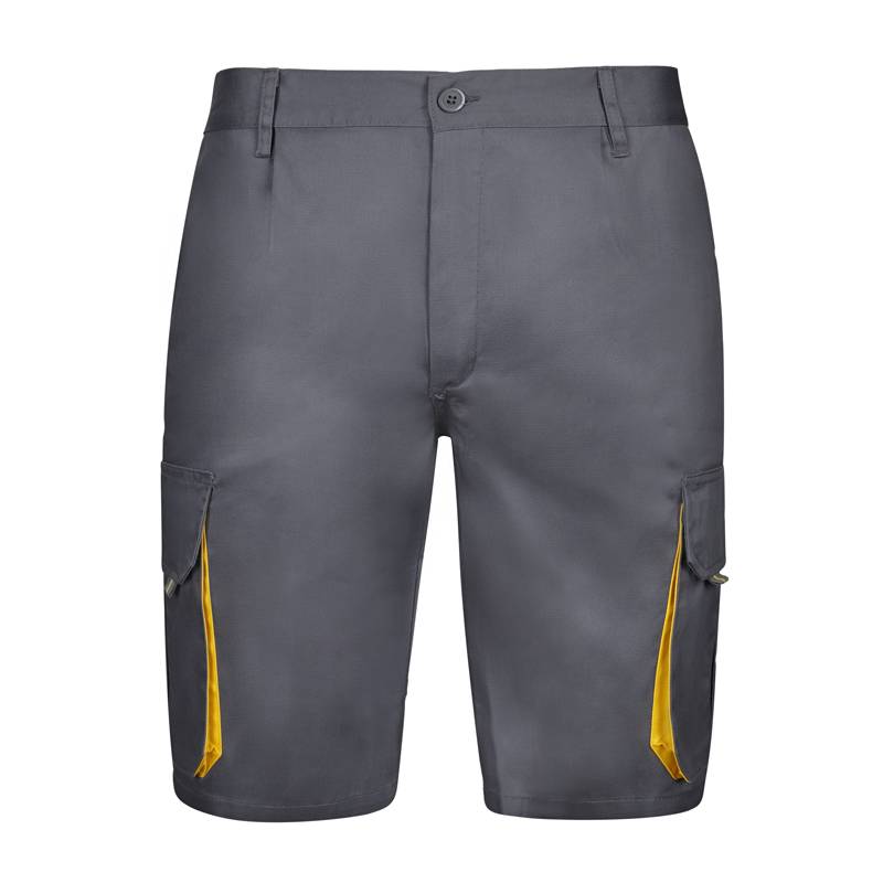 Bermuda de trabajo multibolsillos bicolor