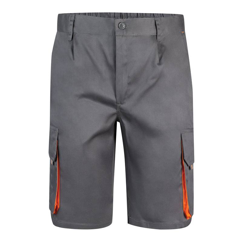 Bermuda de trabajo multibolsillos bicolor