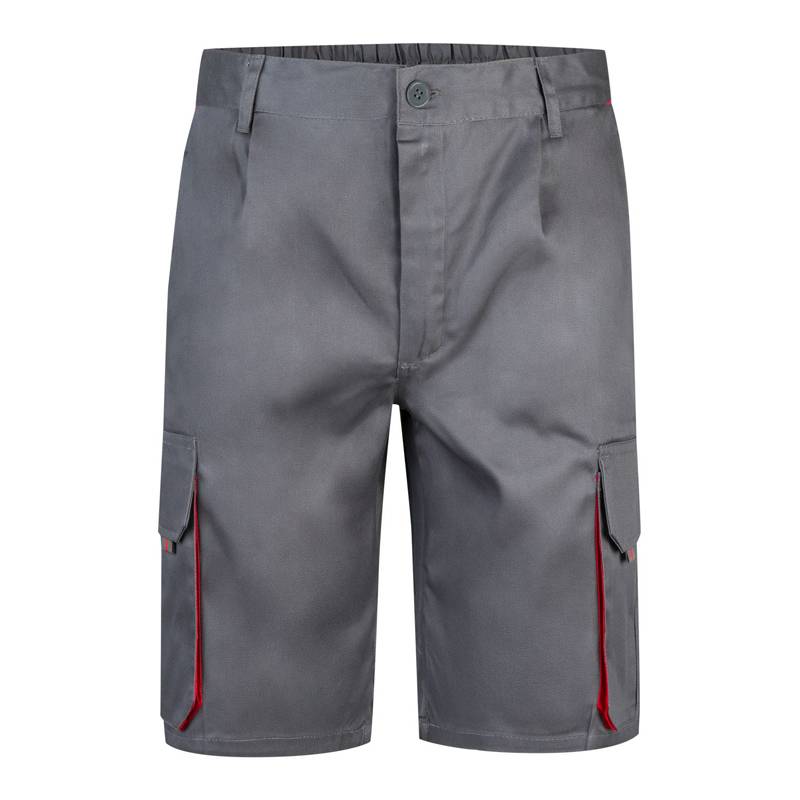 Bermuda de trabajo multibolsillos bicolor