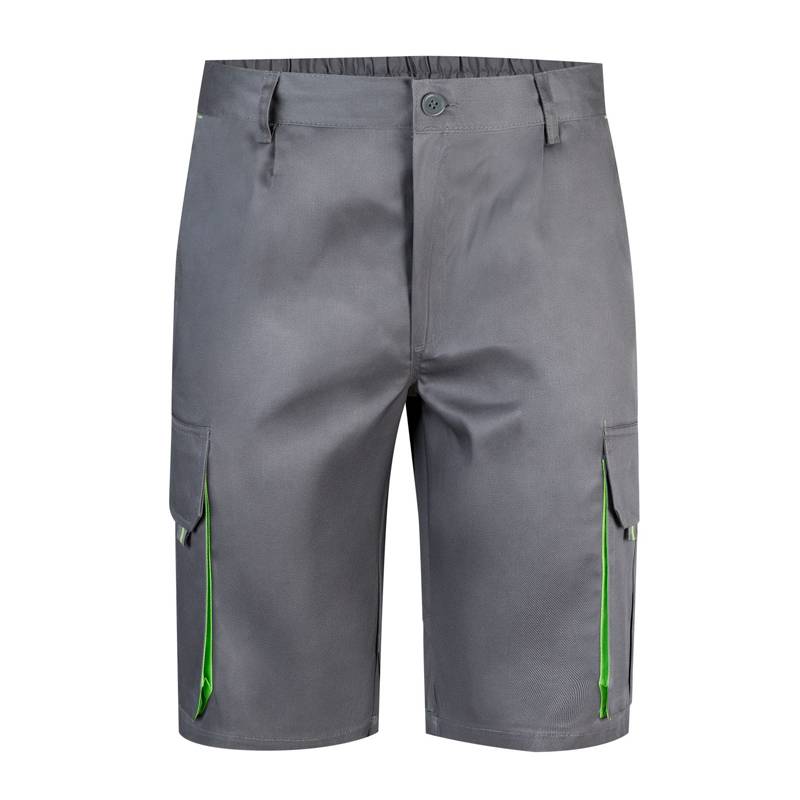 Bermuda de trabajo multibolsillos bicolor