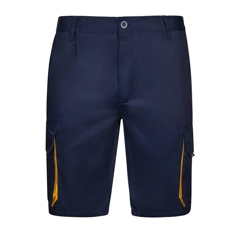 Bermuda de trabajo multibolsillos bicolor