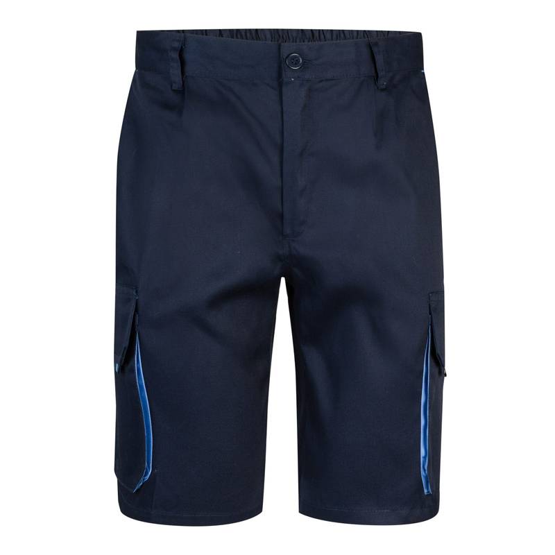 Bermuda de trabajo multibolsillos bicolor