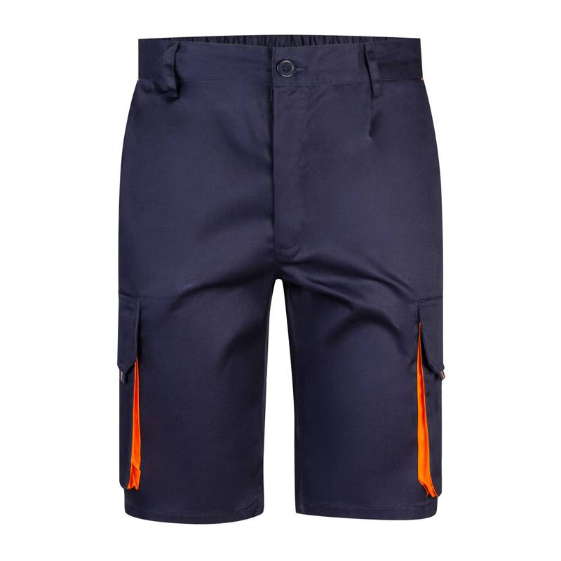 Bermuda de trabajo multibolsillos bicolor