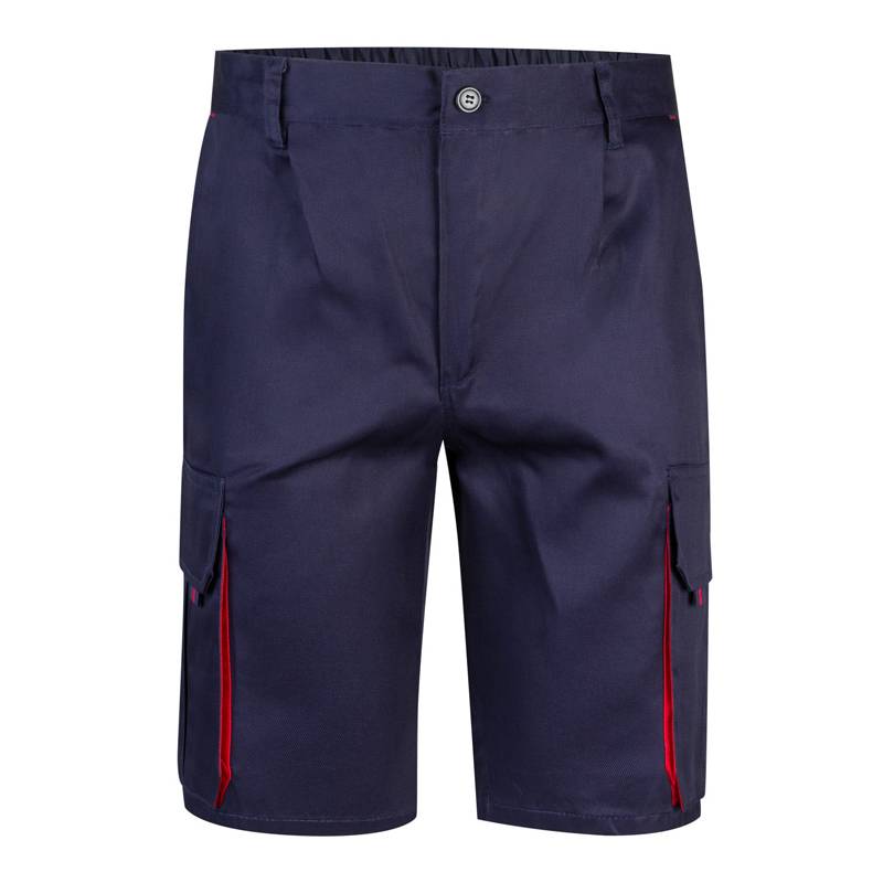 Bermuda de trabajo multibolsillos bicolor