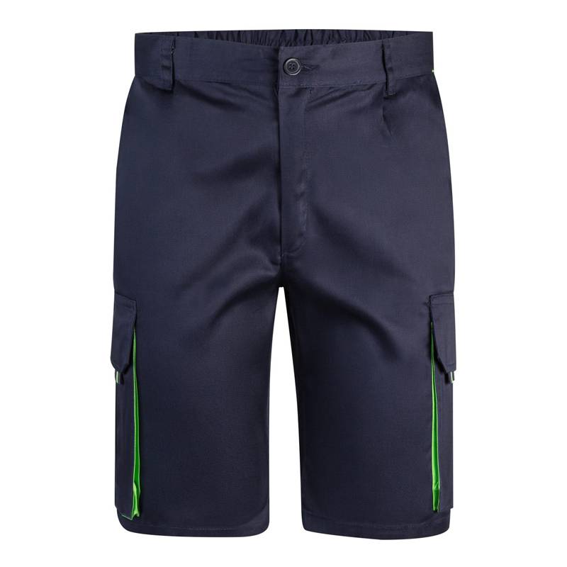 Bermuda de trabajo multibolsillos bicolor