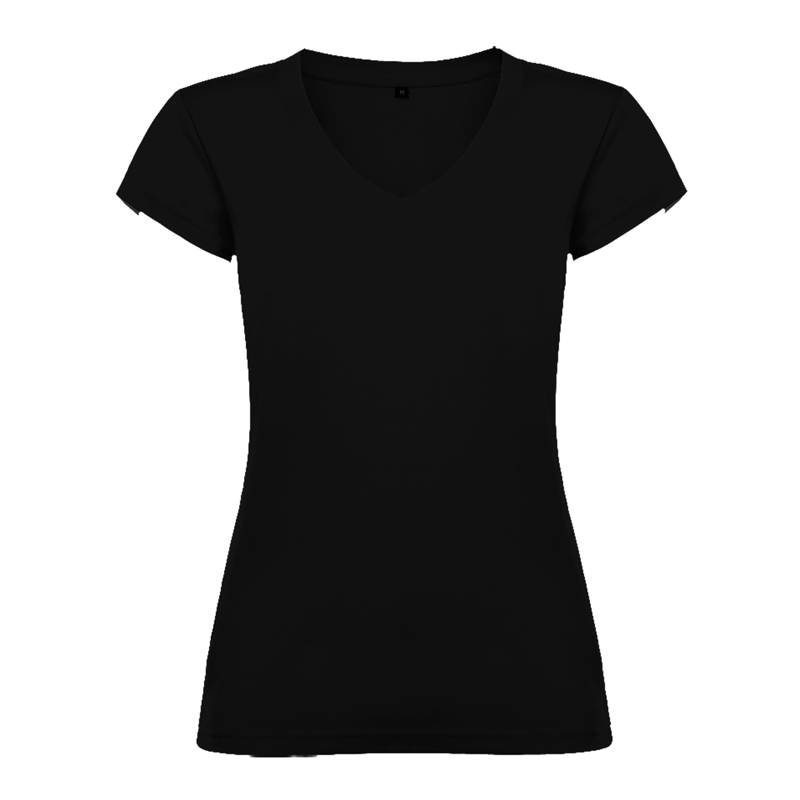 Camiseta algodón cuello pico para mujer