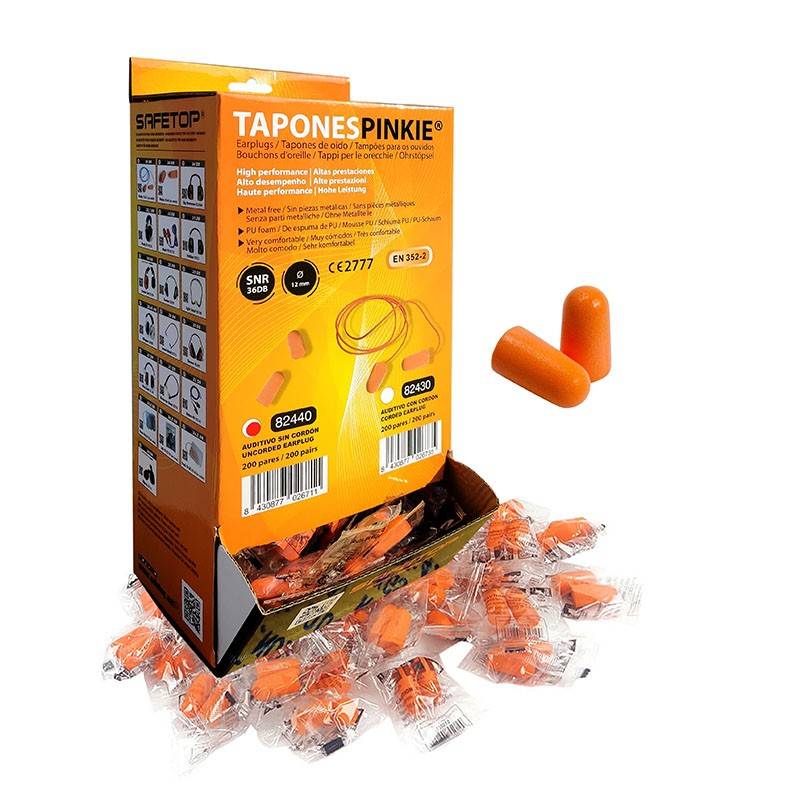Tapones cónicos PINKIE 36. Caja 200 uds. SAFETOP 82440