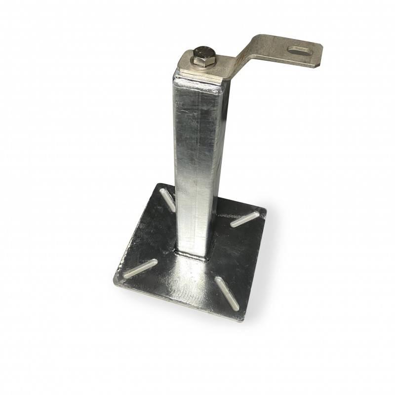 Anclaje con base y poste de acero inoxidable y acero galvanizado - Naisa Protección Laboral