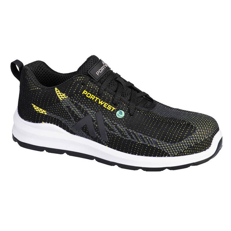 Zapato deportivo S1P Eco Fly Composite Negro + Amarillo